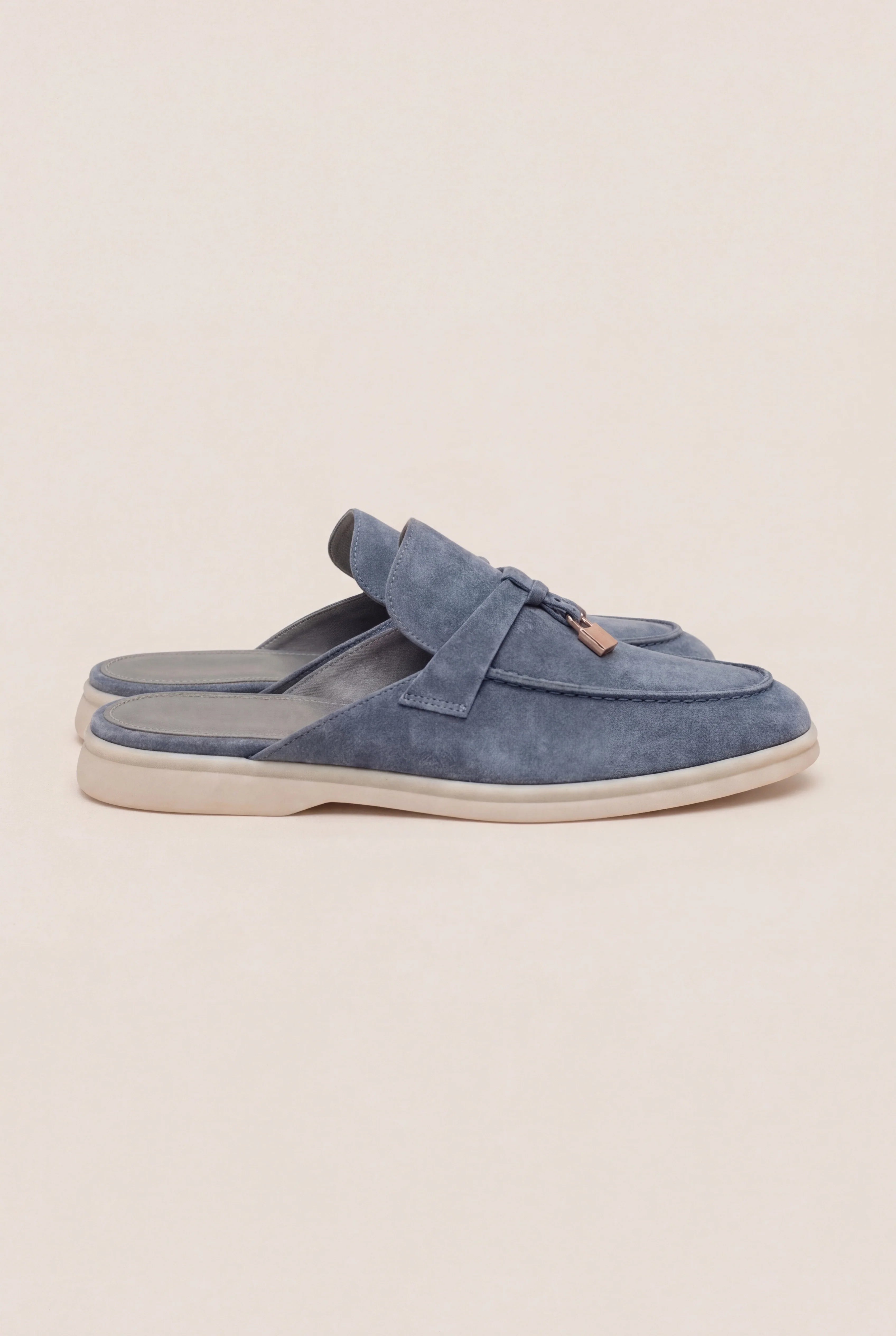 Suède Blue Grey Explorer Mule