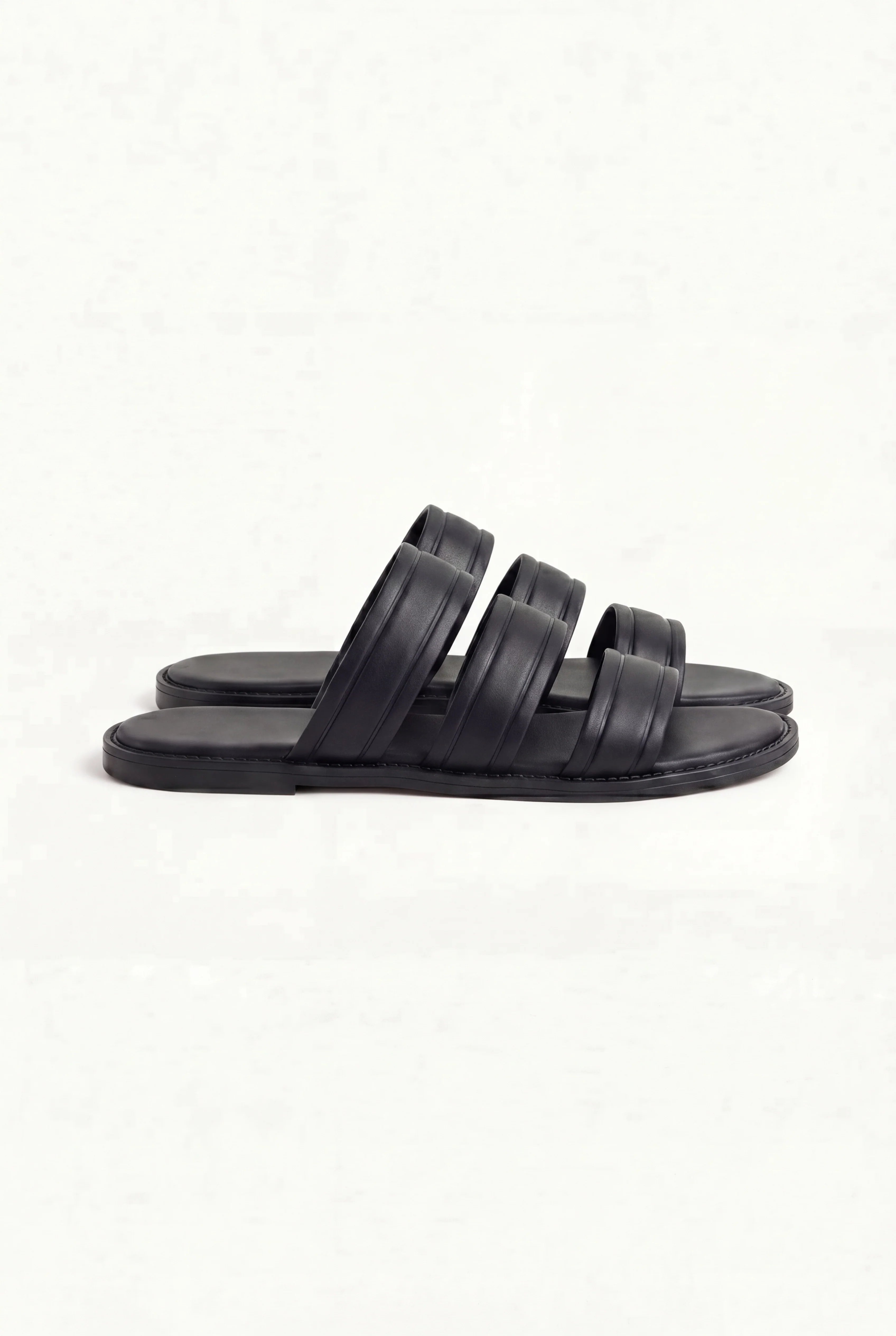 Black Urban Sandal Calf Leather